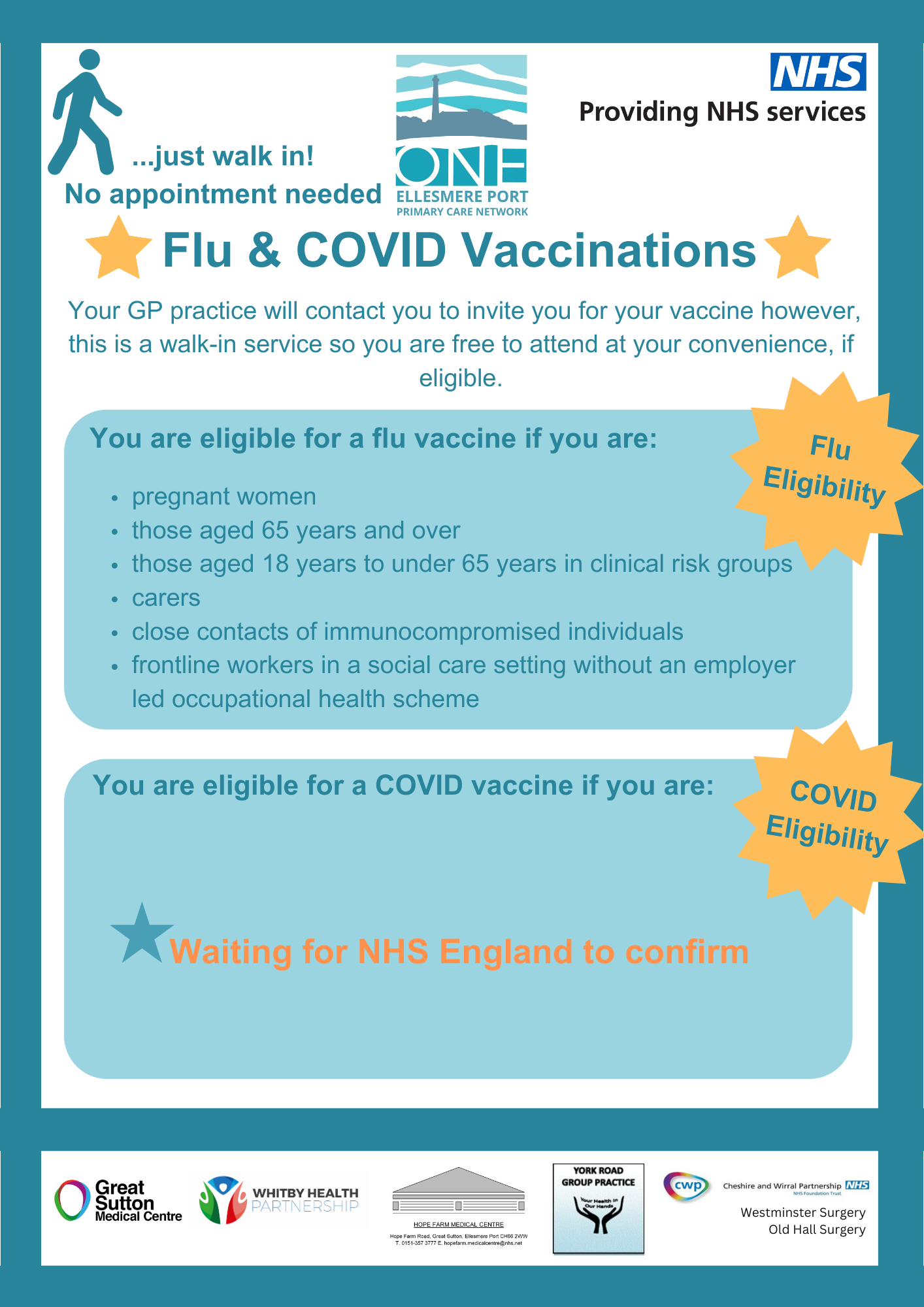 COVID Spring Booster 2025 Clinics - Great Sutton Medical Centre